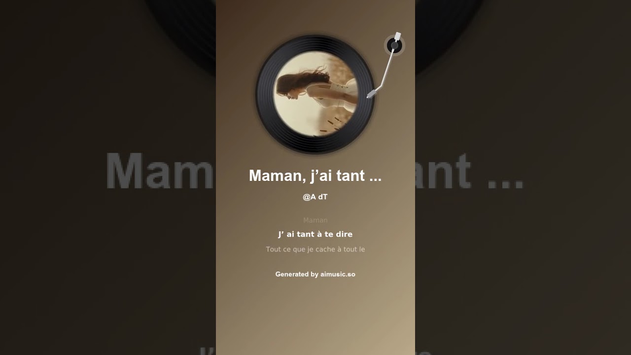 Maman, j’ai tant à te dire