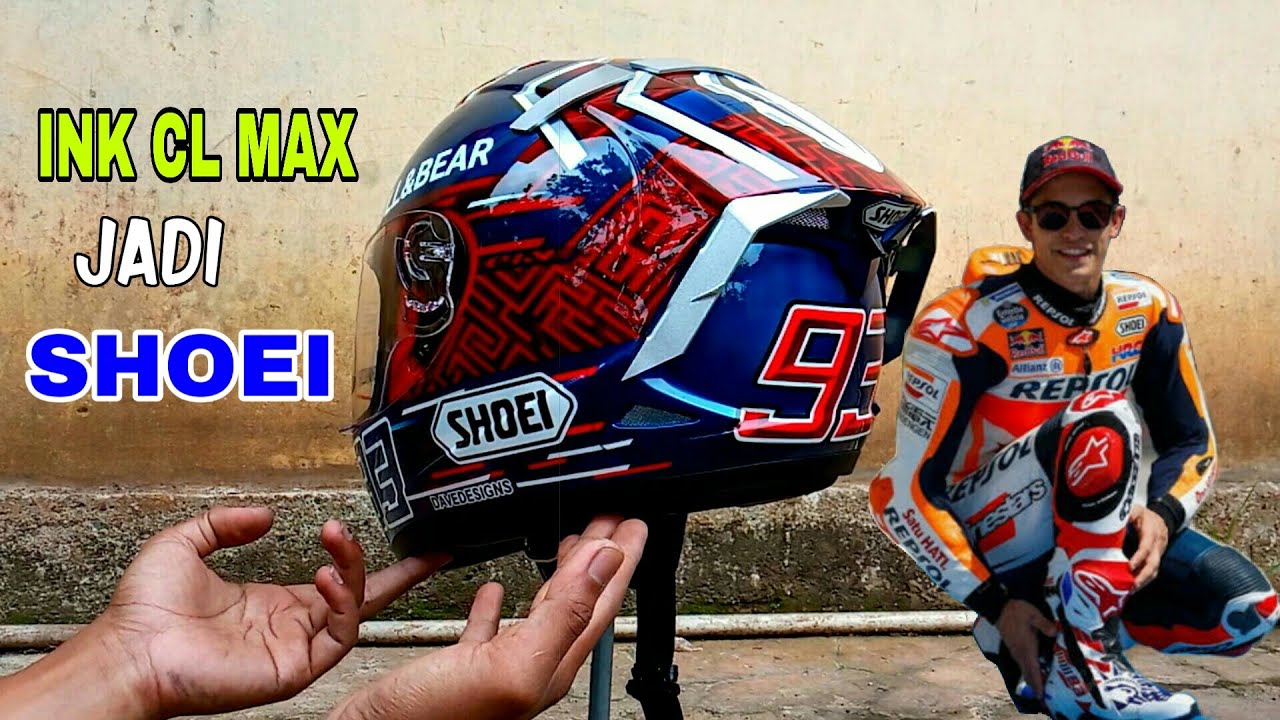 PROSES REPAINT HELM MOTIF MARQUEZ : SHOEI X 14 93 CANDY BLUE