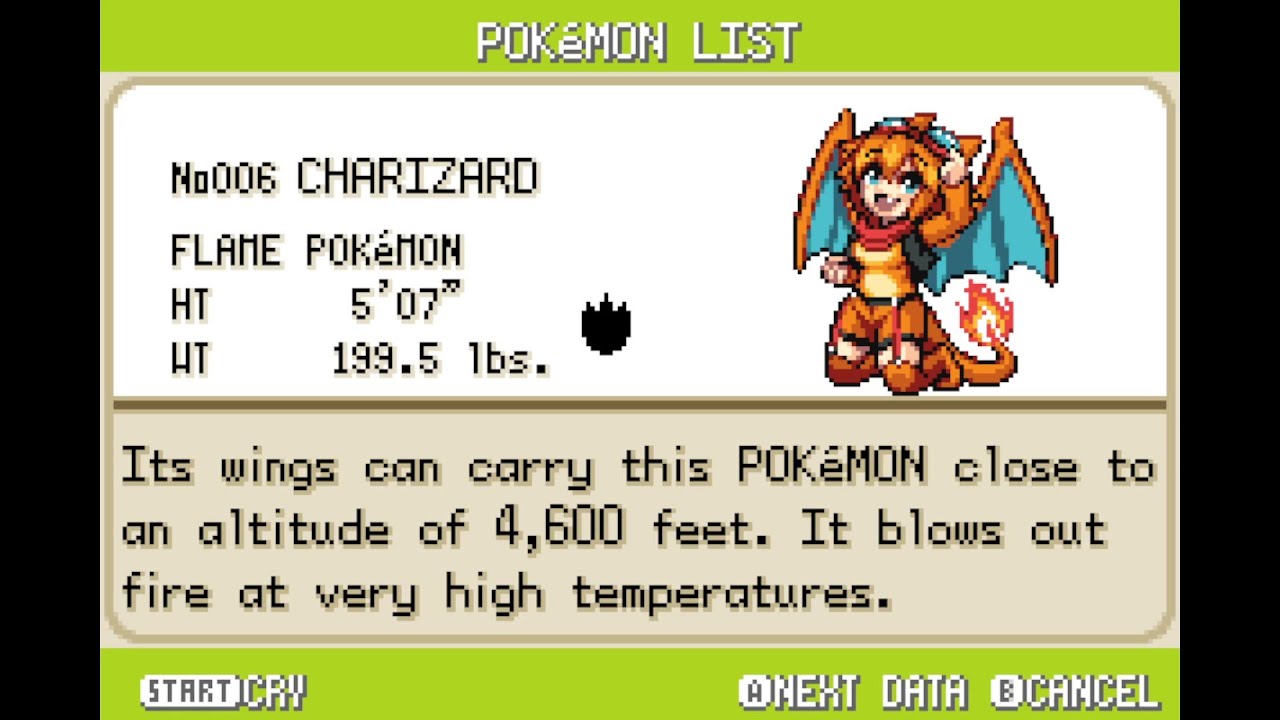 Moemon Fire Red Complete Pokedex (Axcellerator)