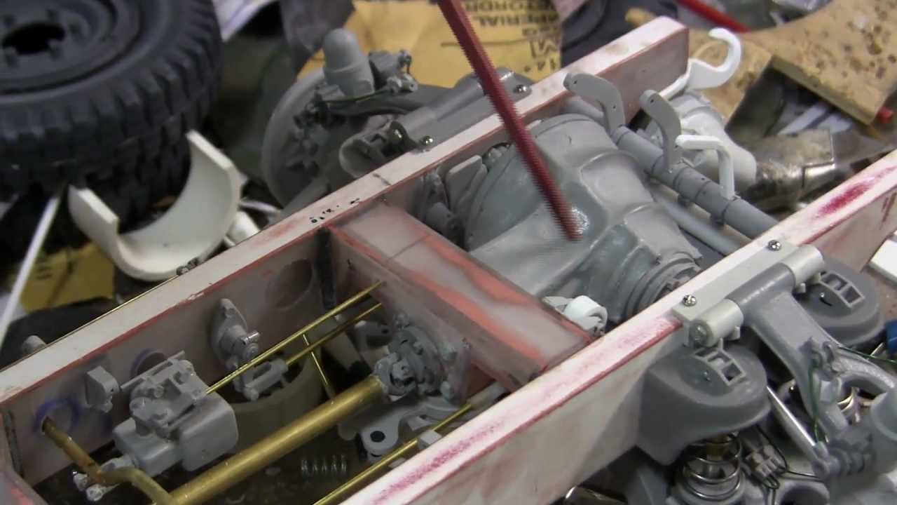 Видео №5 проекта немецкого бронеавтомобиля SDKFZ 222 в масштабе 1/6 (детали трансмиссии и шасси).