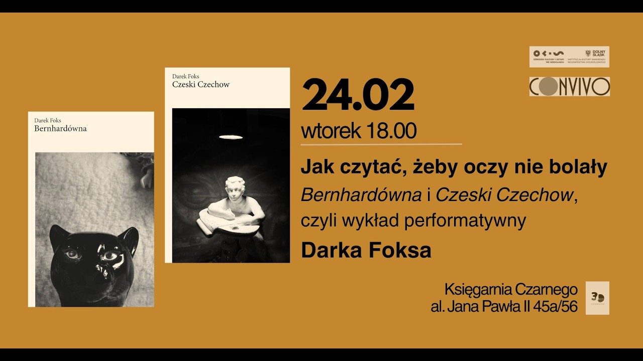 Jak czytać, żeby oczy nie bolały – wykład performatywny Darka Foksa.