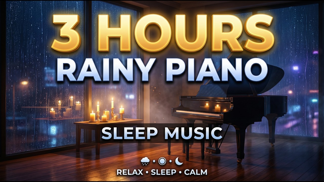 3 Hours Rainy Piano 🌧 Melancholic Beauty | Drowsy Tape | Can’t Sleep? 🌙