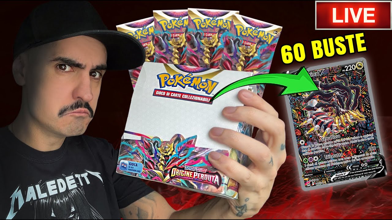 60 BUSTE DI ORIGINE PERDUTA! 🔥 LIVE EVENTO a caccia del GIRATINA ⚡