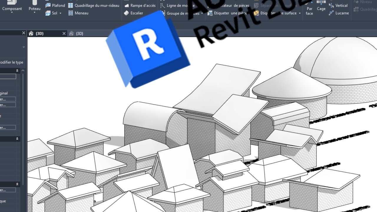 comment  modéliser 25 types de toitures dans Revit  🤩