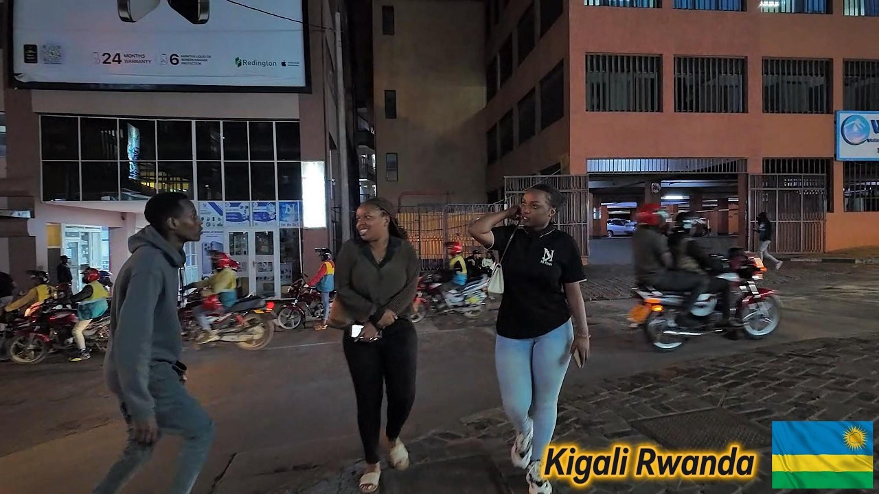 🇷🇼  Kigali Rwanda CBD Downtown At Night On A Weekday [4K Nightlife Walking Tour]