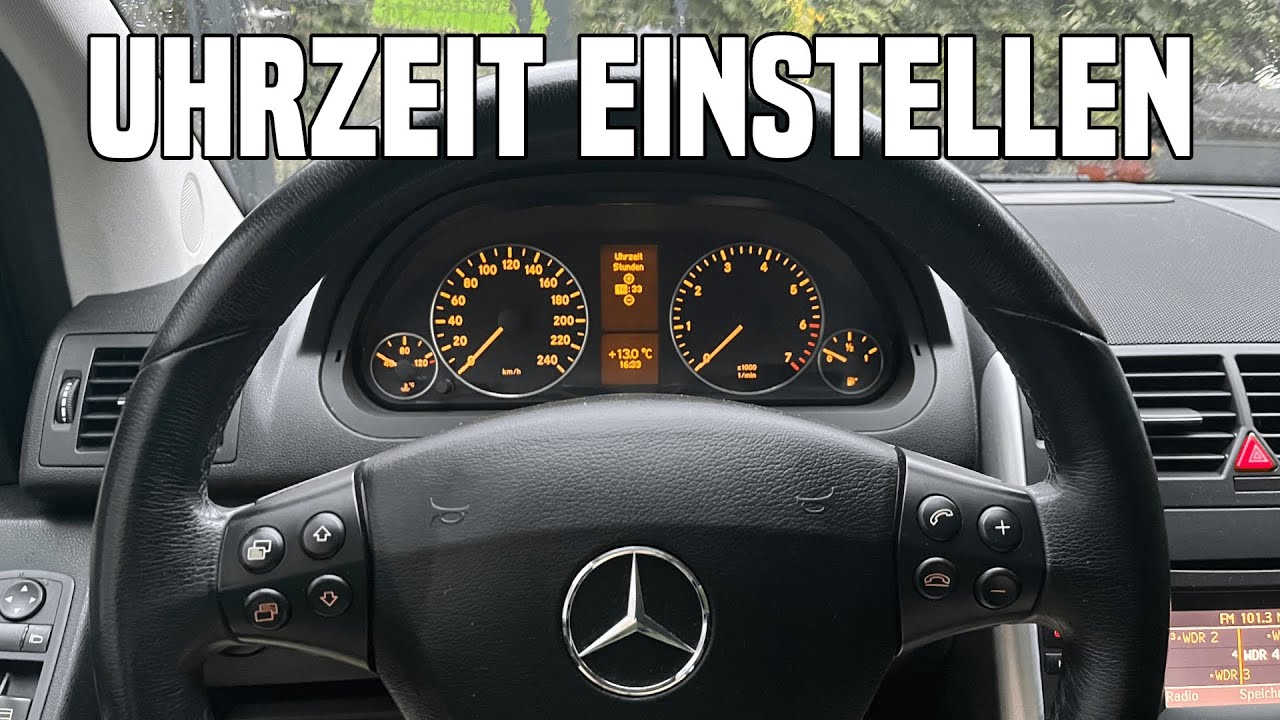 Mercedes A-Klasse & B-Klasse Uhrzeit einstellen | Anleitung (Deutsch)