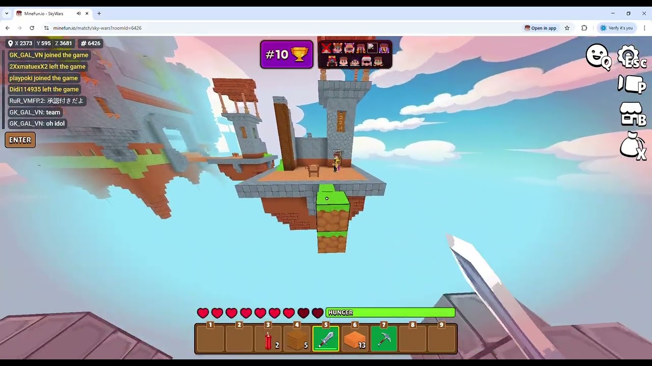 MineFun io   SkyWars   :)))))))