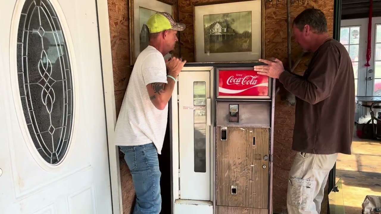 Coke machine on the farm