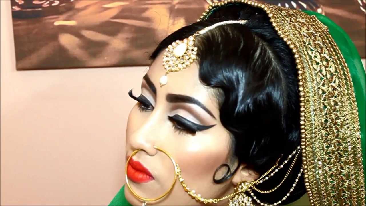 Old Bollywood inspired bridal look by Shara Islam