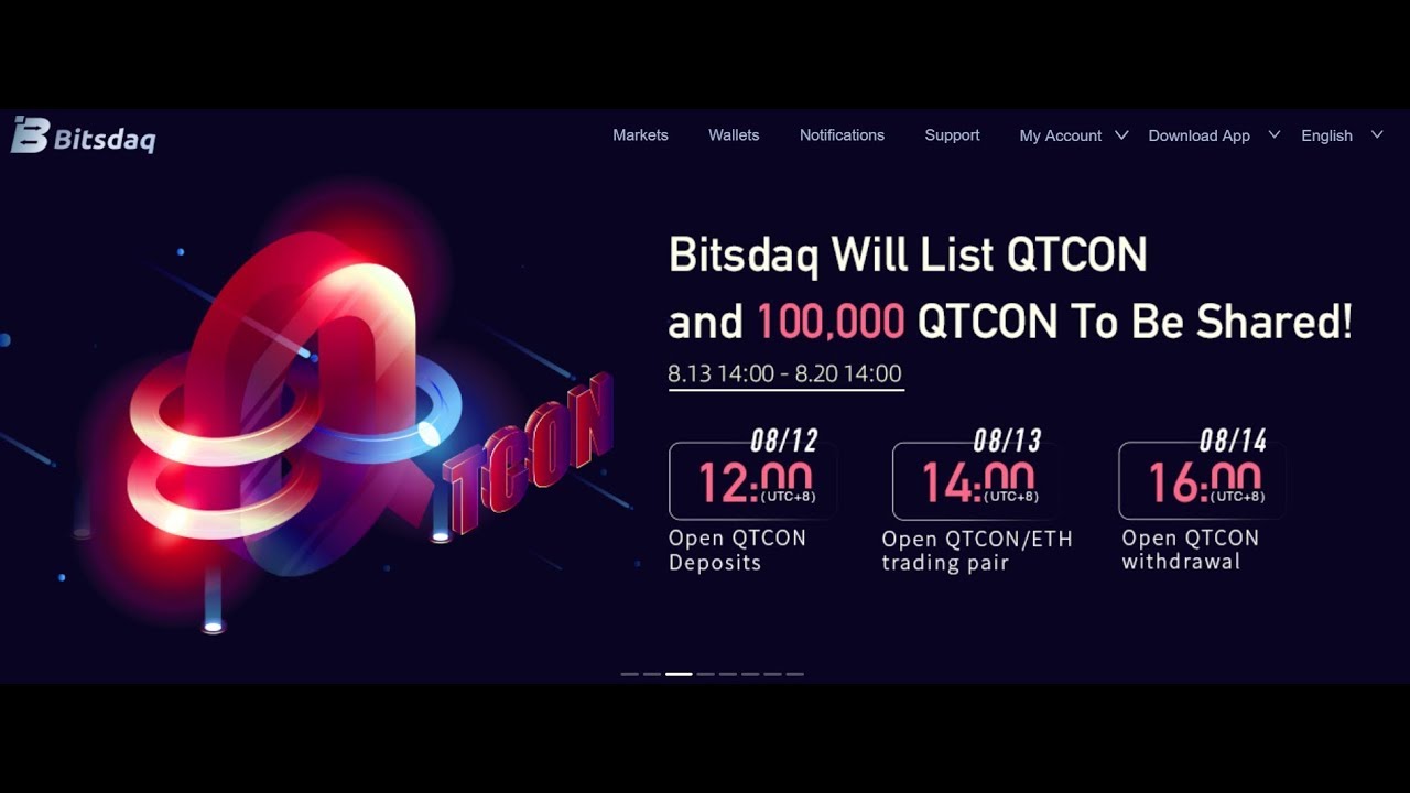 Обмен токенов BXBC на BQQQ от Bitsdaq