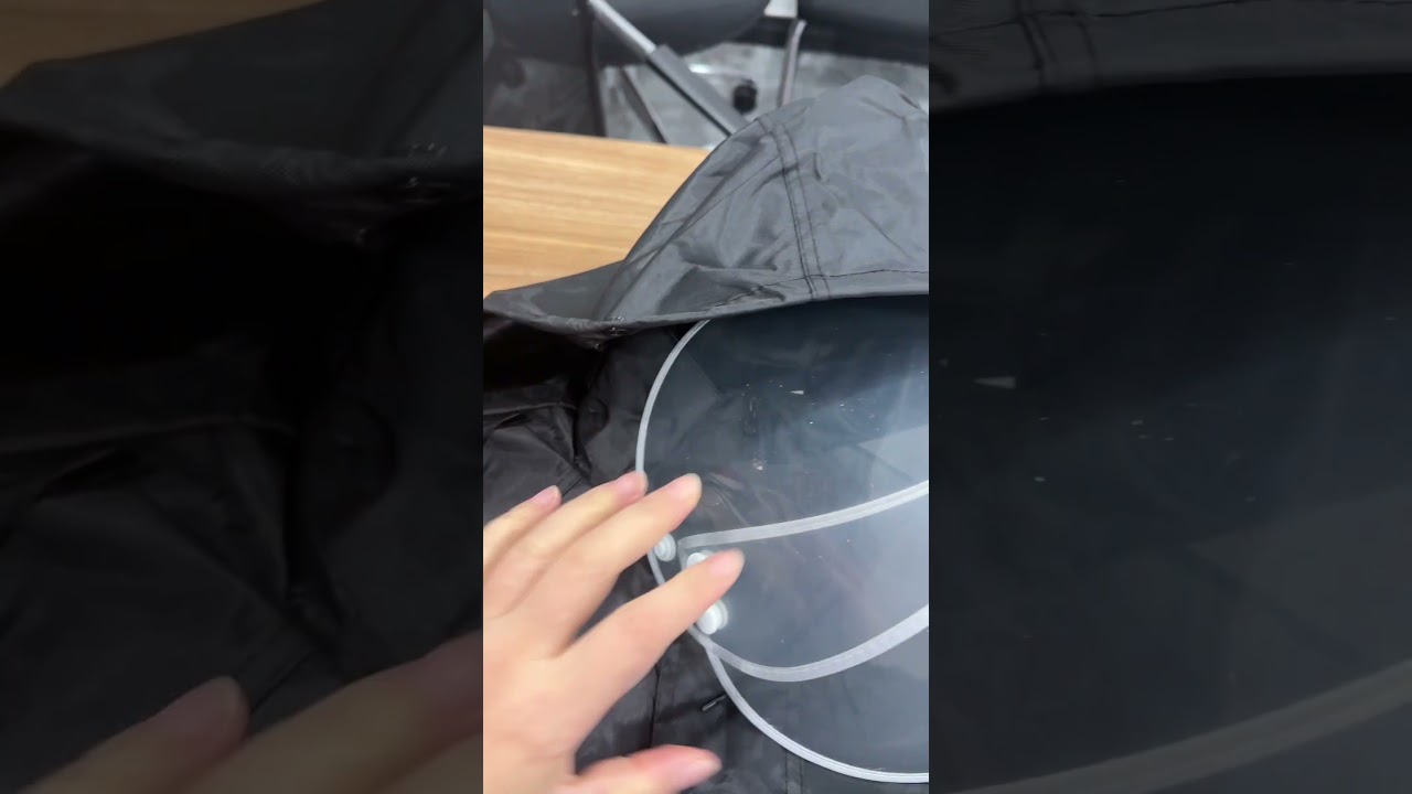 waterproof raincoat pants inside with mesh lining, hood with.double layer cap, reflective stripe