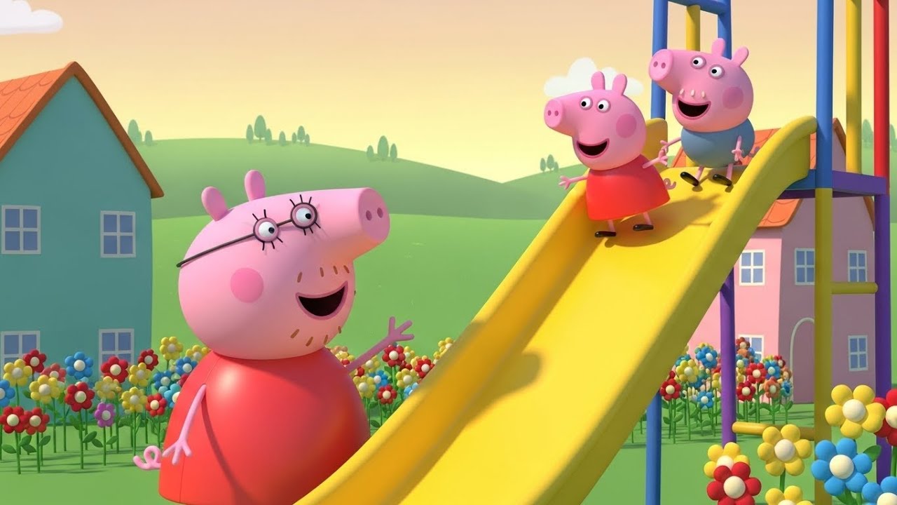 Peppa Pig se Resbala en el Tobogán Arcoíris 🌈 | Rimas Infantiles y Canciones para Niños