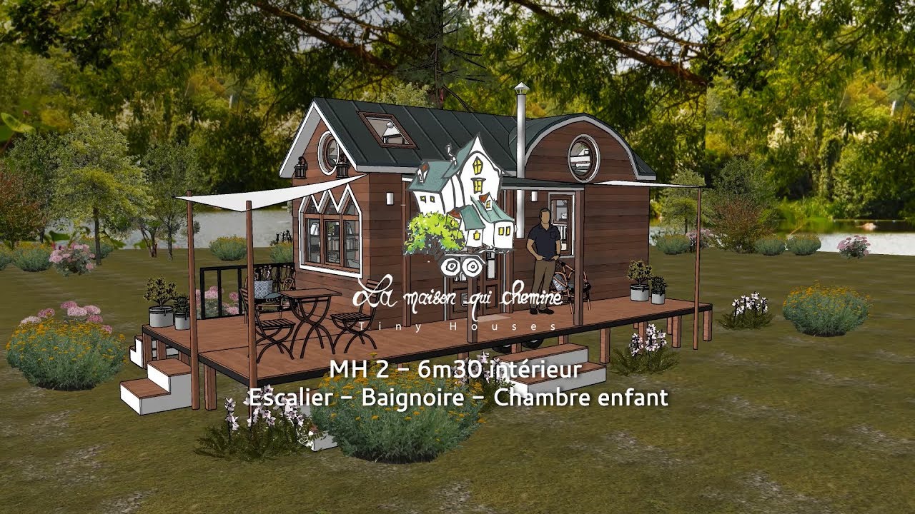 Tiny House MH 2 - Baignoire - Escalier - Chambre enfant