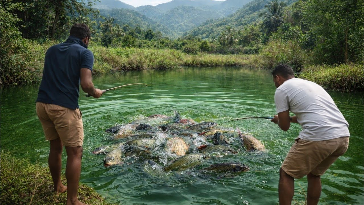 අයියයි මල්ලි කොරලි දඩයම | Village Fishing in Sri Lanka 🐟