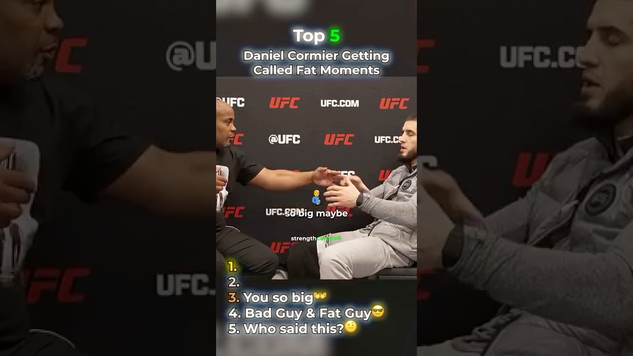 Daniel Cormier Getting Called Fat Top 5 Moments 😭 #ufc #ufcvideo #danielcormier #islammakhachev