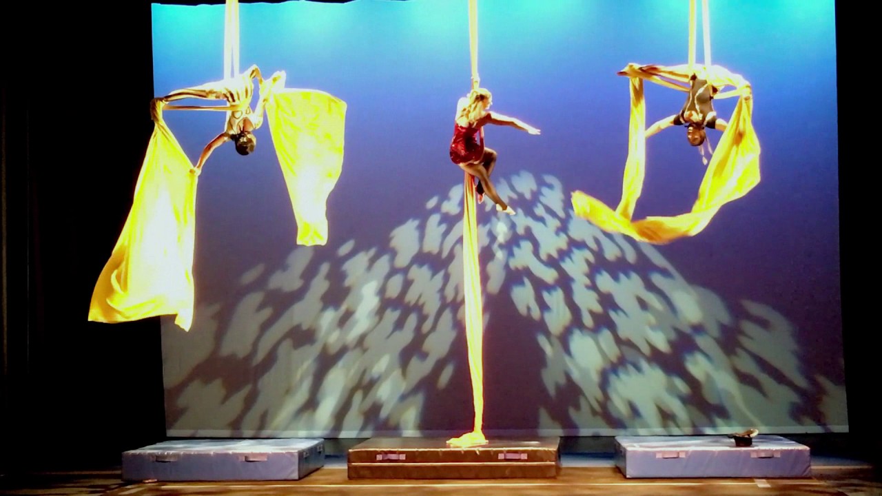 Aerial silks group performance, @ Circus Spot
