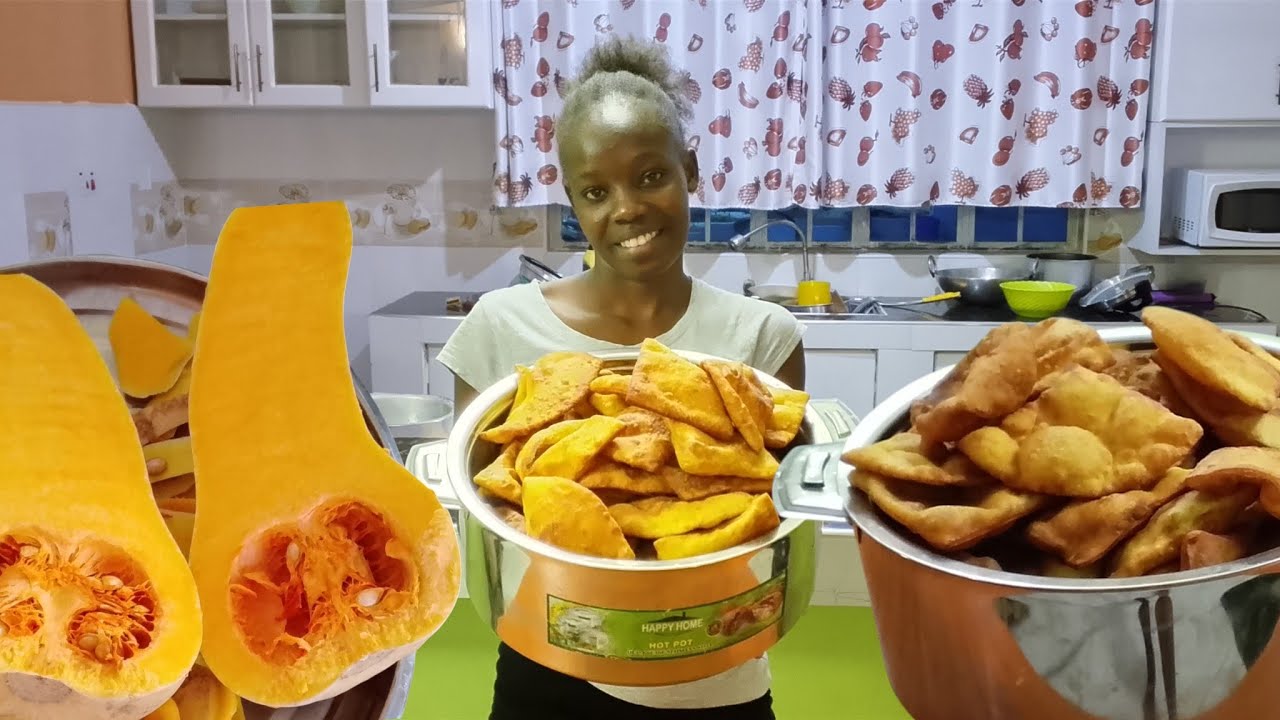 Traditional Cooking: Butternut Mandazi and Pigeon Peas Stew.🔥