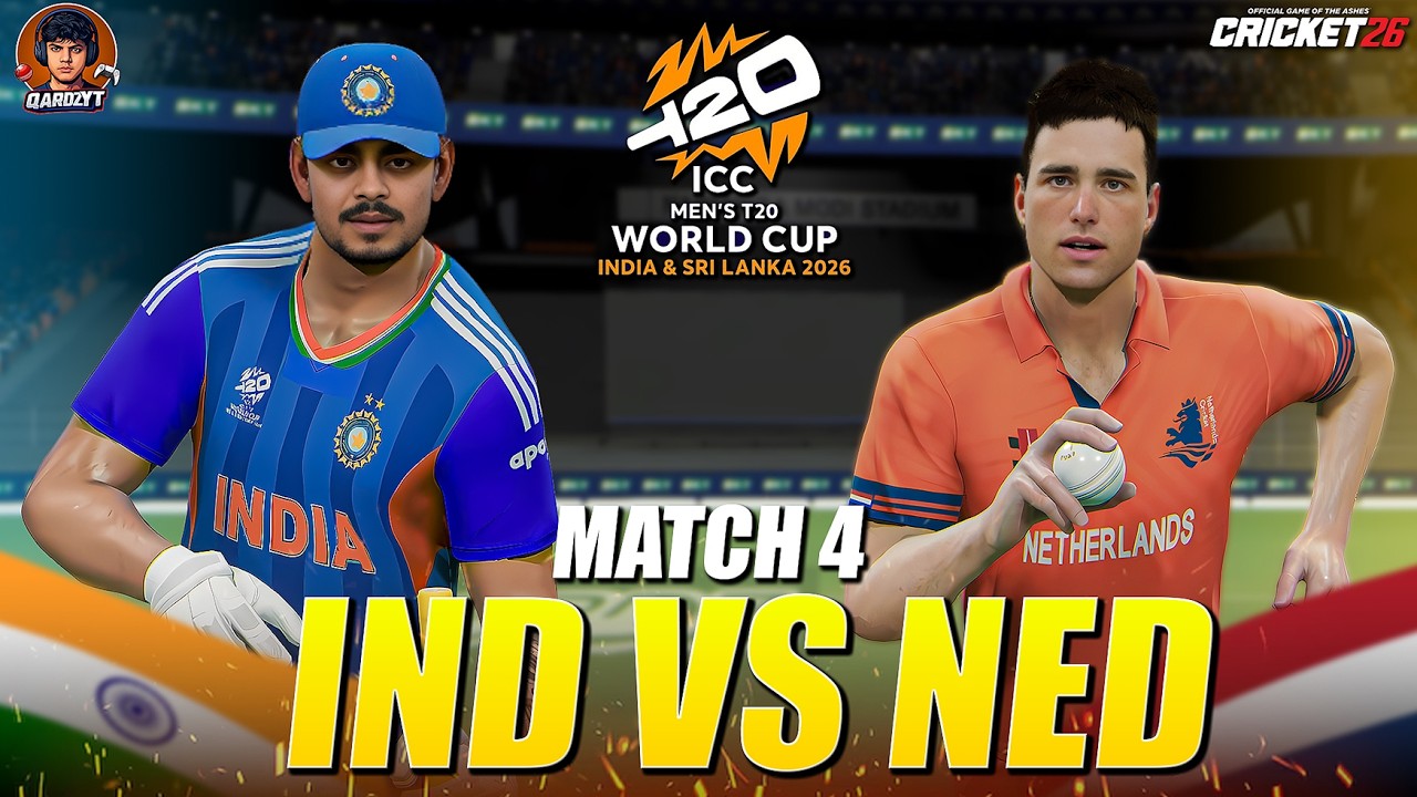 India Crushes Netherlands | T20 World Cup 2026 Match | Cricket 26 Full Game