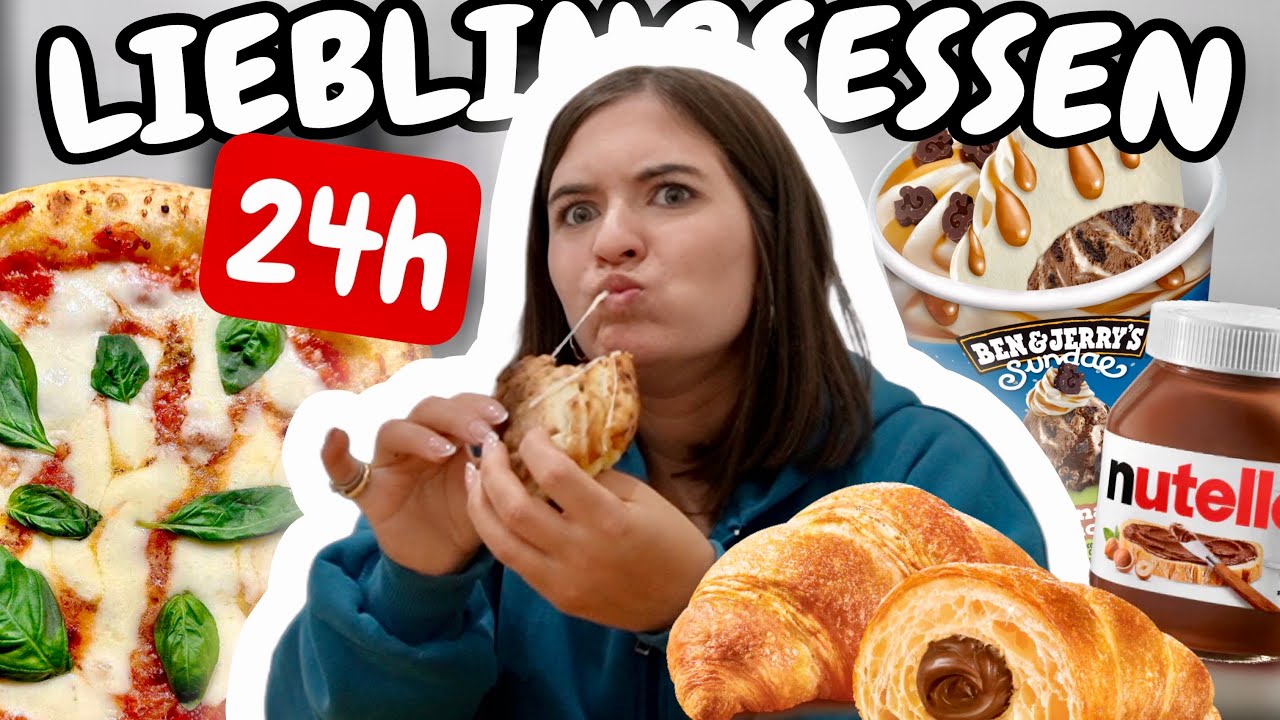 24h MEIN LIEBLINGSESSEN ESSEN😍🤝 UUUUULTRA GEIL! 🤤🍟🍰