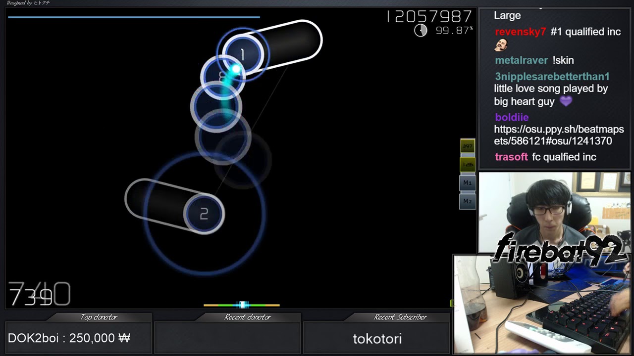 osu! | firebat92 | Omoi - Chiisana Koi no Uta [Kroytz's EX EX] | 98.75% 8x 1320/1750 #1 QUALIFIED