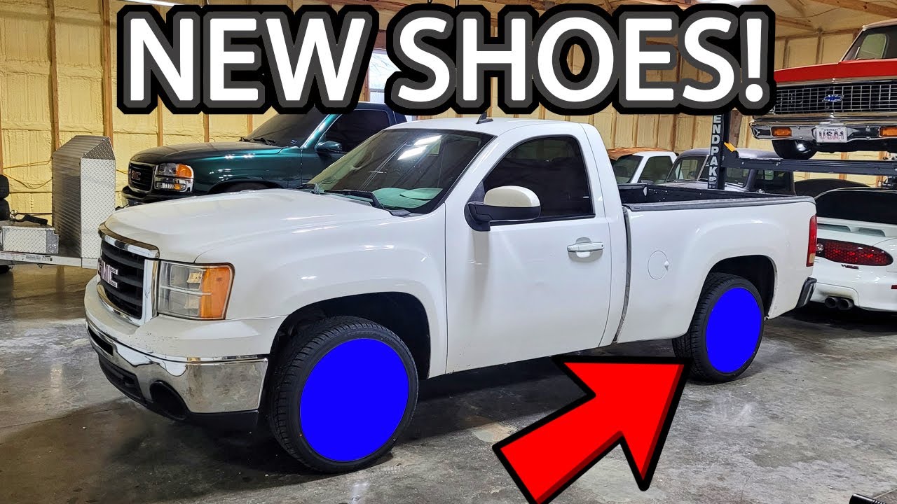 Regular Cab NNBS GMC Sierra Gets New Wheels and Tires! Huge Difference!