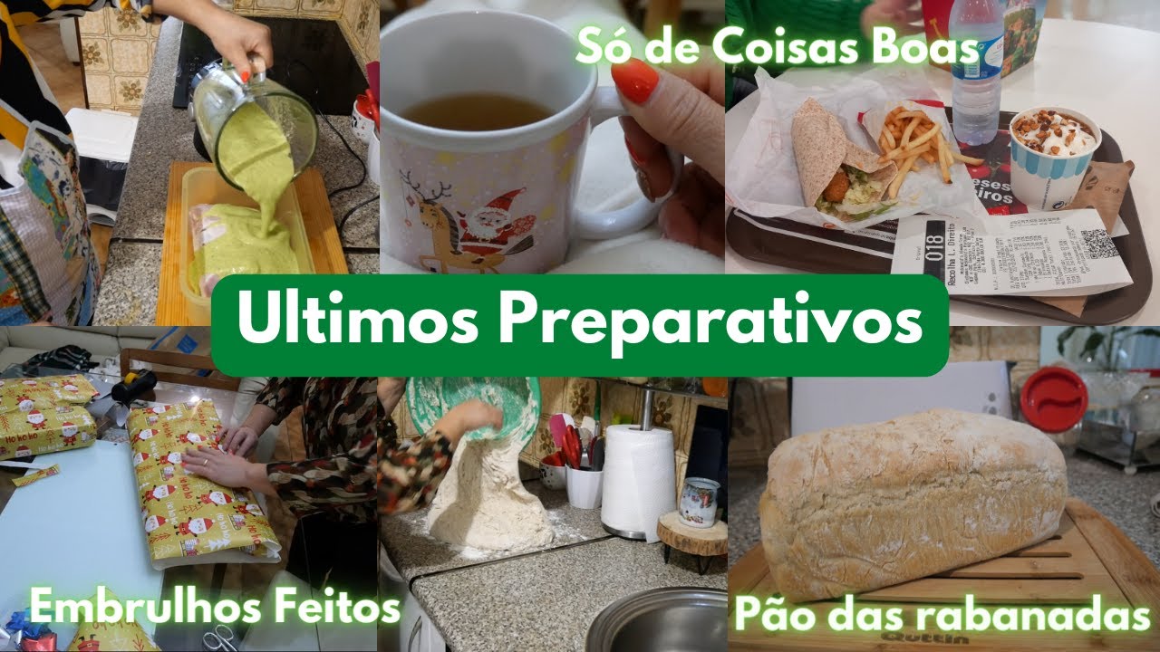 PREPAREI AS COISAS DA CEIA DE NATAL/ EMBRULHEI OS PRESENTES/PAO DAS RABANADAS/ ELISABETE NOGUEIRA