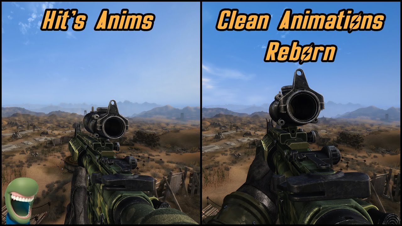 Fallout: New Vegas - Hit's Anims vs Clean Animations Reborn Comparison