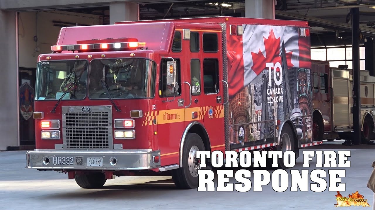 [Toronto Fire Response] HazMat 332 / High Rise 332 + Pumper 332 + Spare Car 32