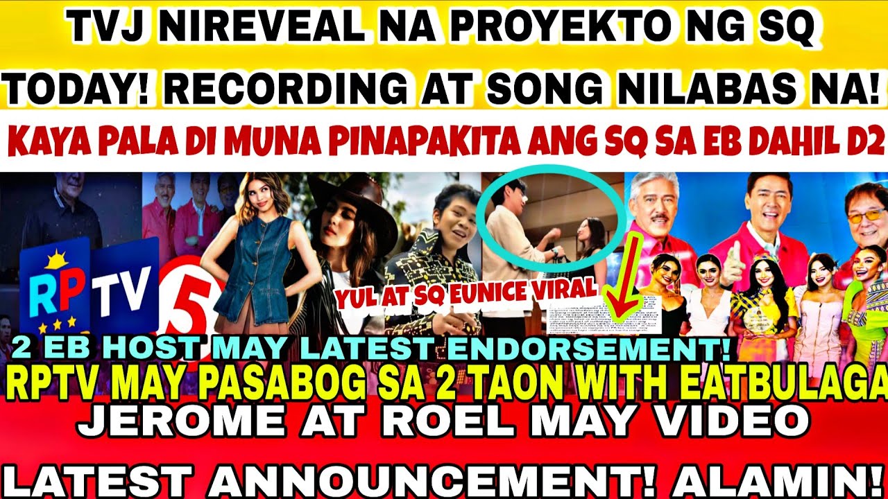 BINIGLA LAHAT😭TVJ NREVEAL NA ANG PROYEKTO NG  SQ TODAY RECORDING NILABAS JEROME & ROEL MAY BIGNEWS❗