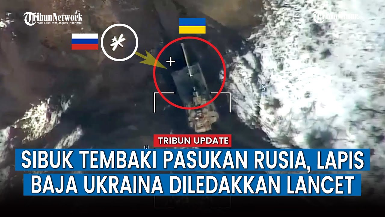 Drone Lancet Rusia Hantam dan Ledakkan Kendaraan Tempur Angkatan Bersenjata Ukraina