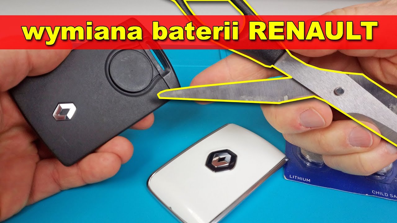 Wymiana baterii CR2032 w karcie Renault bezkluczykowy dostęp otwieranie samochodu