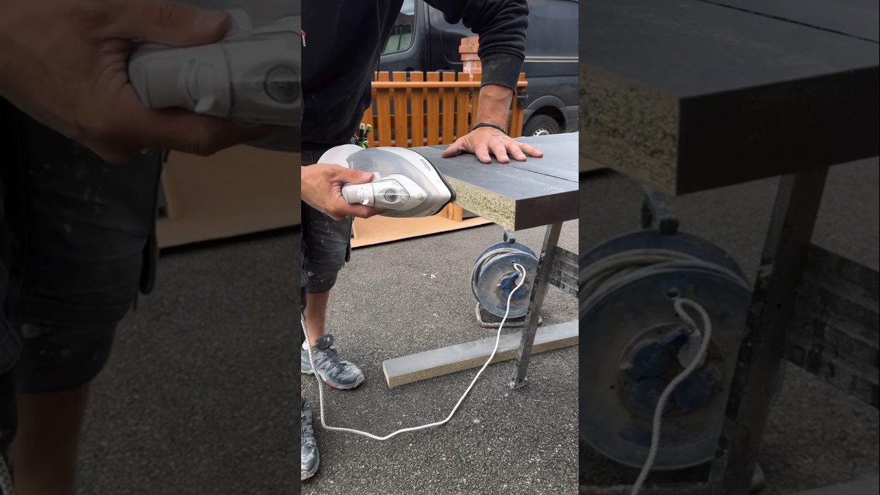 Here's how to get a perfect countertop edge #handyman #diy #craftsmanship #construction #craftsman