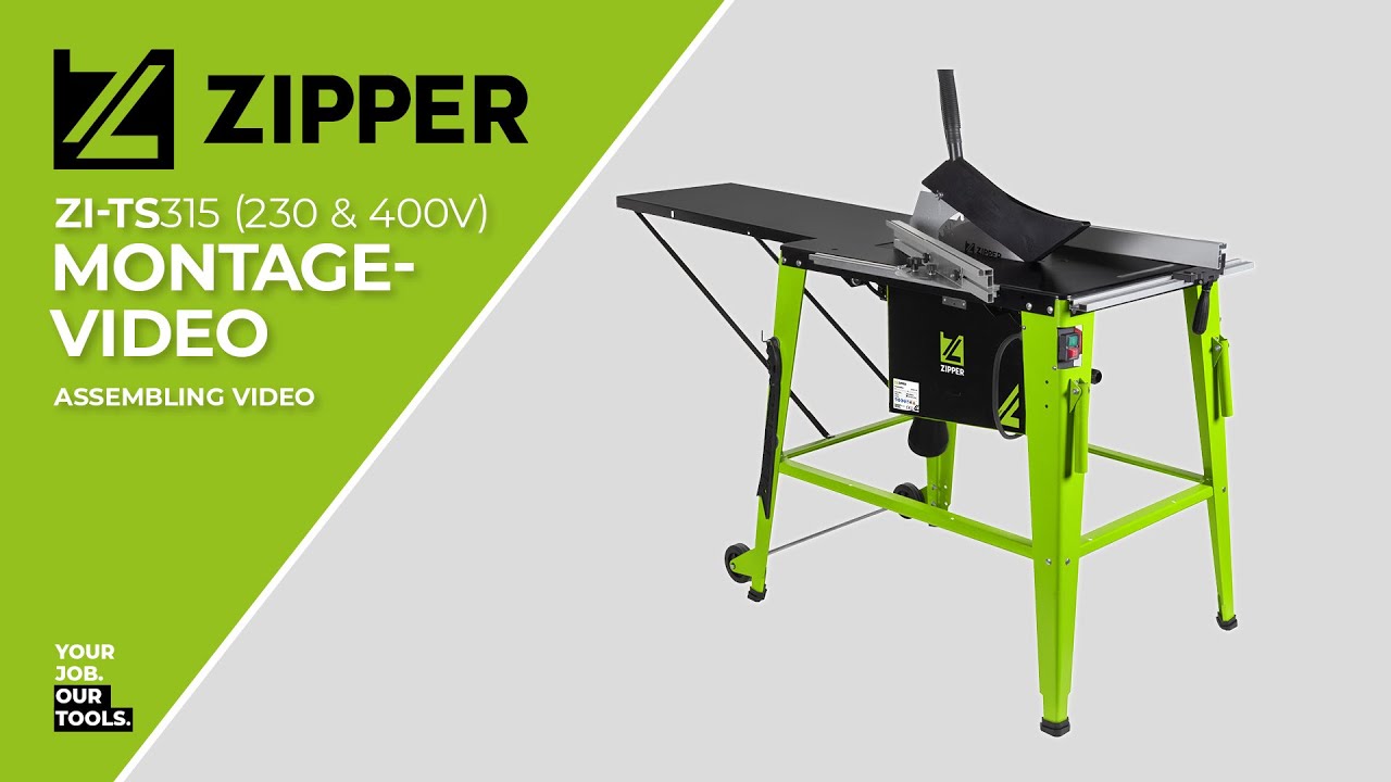 ZIPPER ZI-TS315 (230&400V) Montagevideo / assembling video (official ZIPPER)