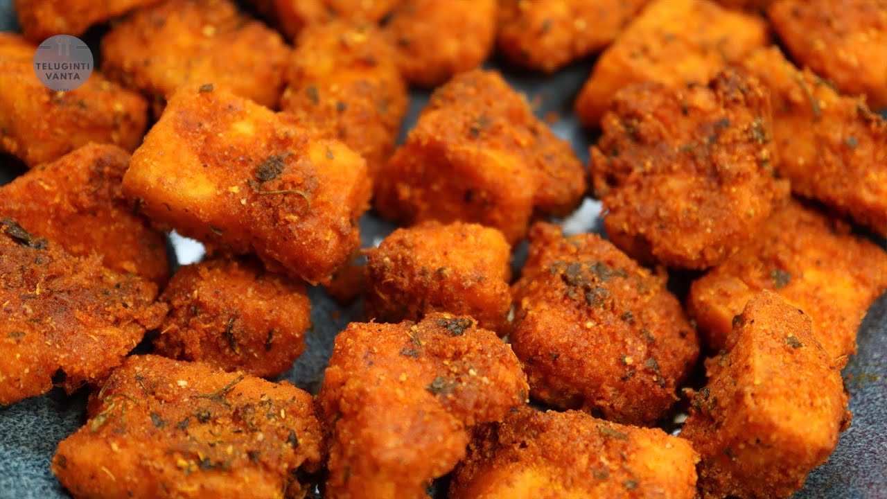 Crispy Paneer 65 in Air fryer | Air Fryer Paneer 65 Recipe | Air Fryer Recipes @TelugintiVanta