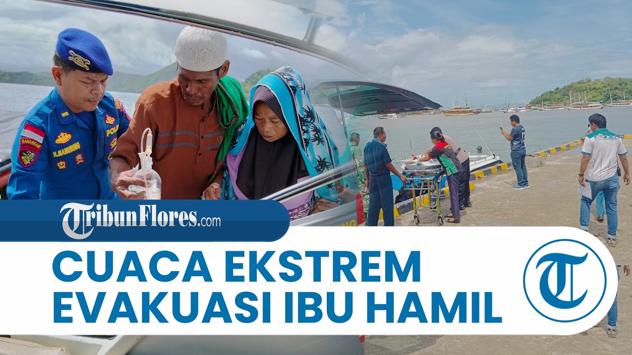 Evakuasi Dramatis Ibu Hamil Kembar dari Pulau, Polisi Terjang Cuaca Ekstrem di Perairan Labuan Bajo