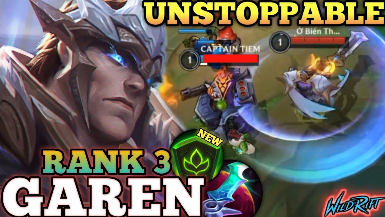 GAREN TOPLANE KILLER MVP PLAY! BIG SWORD ULT DMG - TOP 3 GLOBAL GAREN BY Ở Biển Thích Núi- WILD RIFT