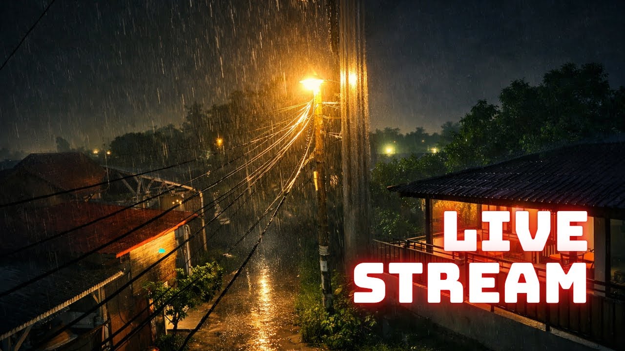 Rain  Sound For Sleeping in Outdoor ASMR (Insomnia)