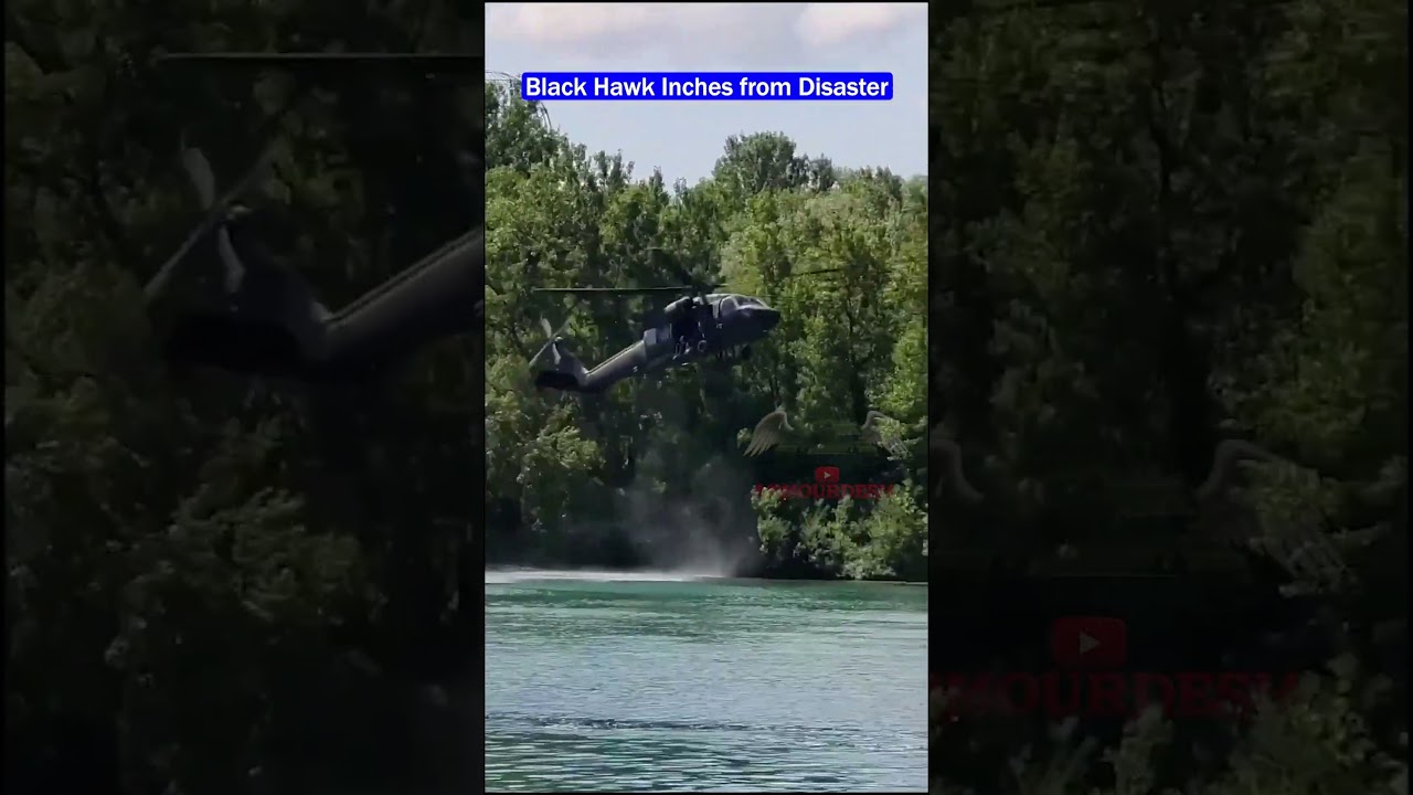 Croatian Black Hawk Nearly Crashes During Water Landing!