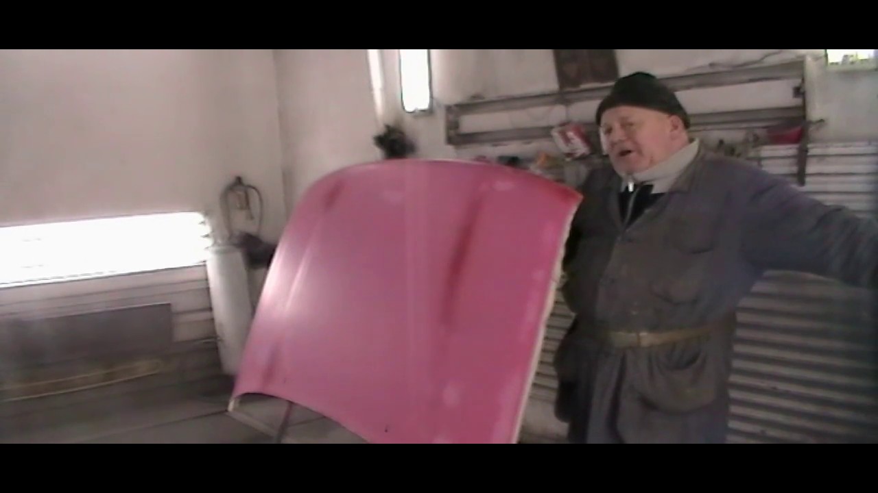 Покраска капот, акрил,красный цвет ч 1