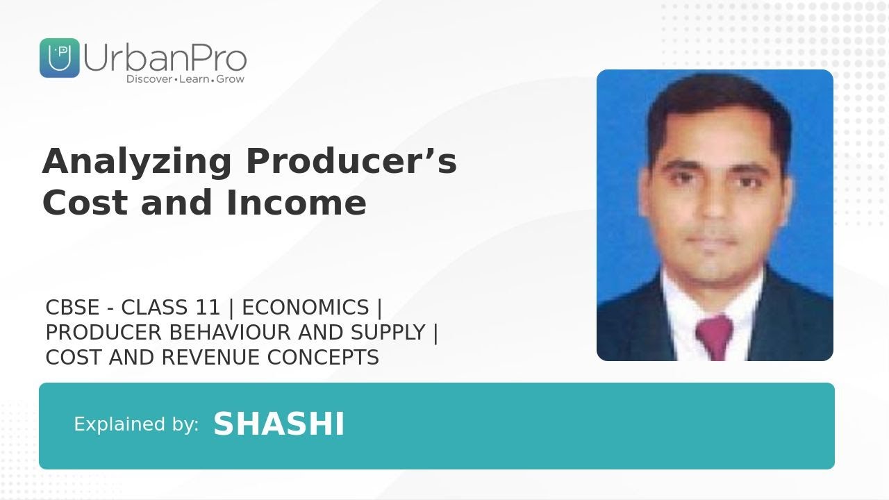 Analyzing Producer’s Cost and Income | Shashi Shankar