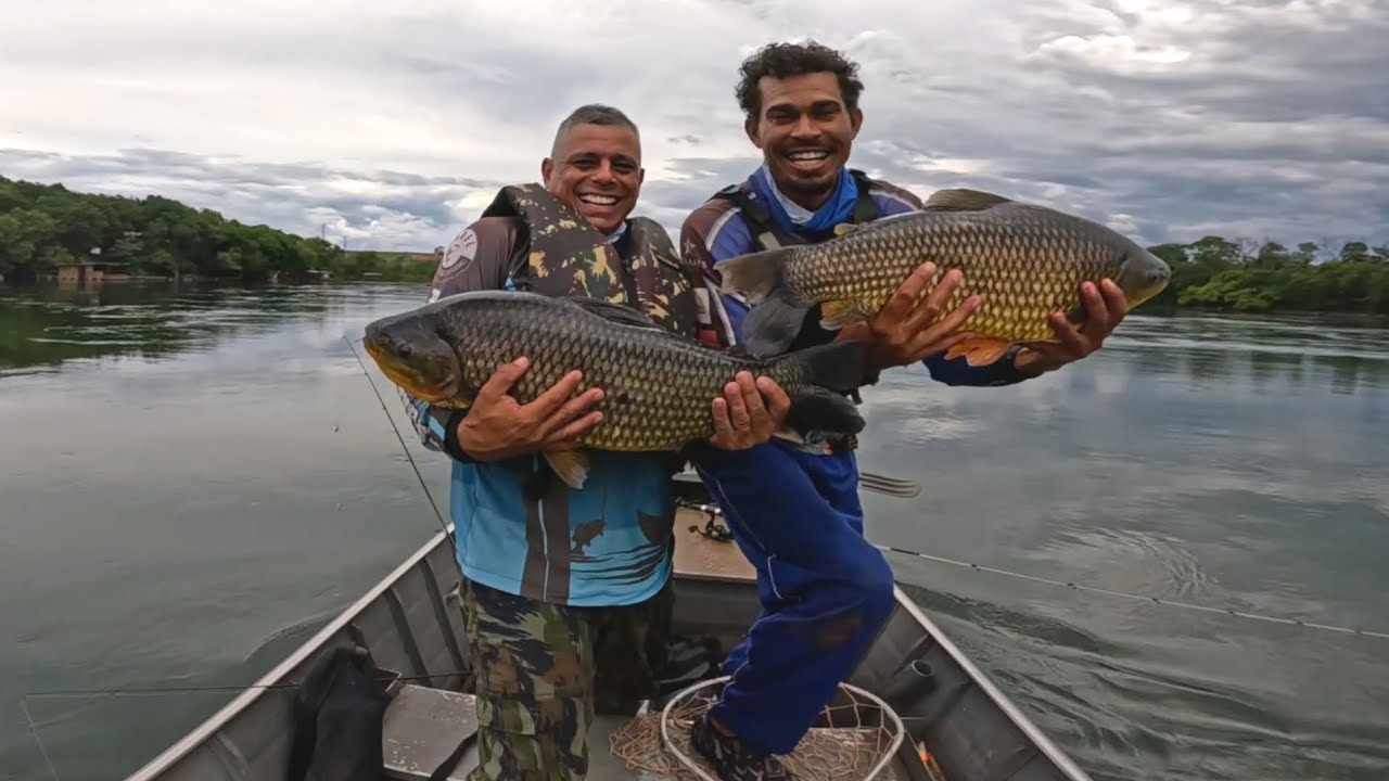 PESCARIA na Barragem Água Vermelha com JOABSON PESCADOR, Cada duble que tirava o fôlego!