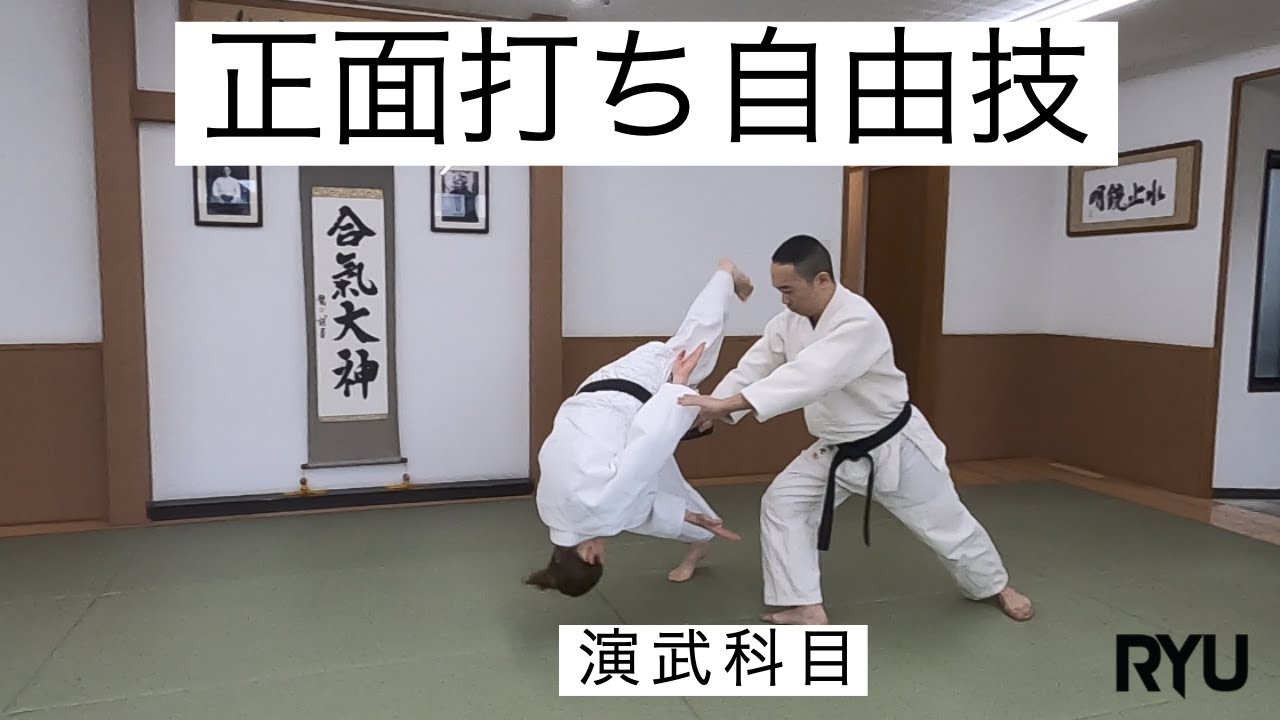演武科目：正面打ち自由技 Demonstration Syllabus: Shomen uchi jiyuwaza