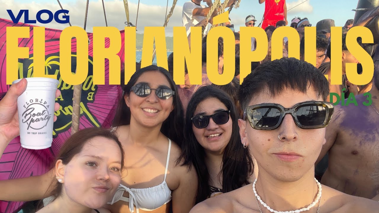 NOS VAMOS DE FIESTA EN UN BARCO PIRATA! 🏴‍☠️🇧🇷 | FLORIANÓPOLIS VLOG #3