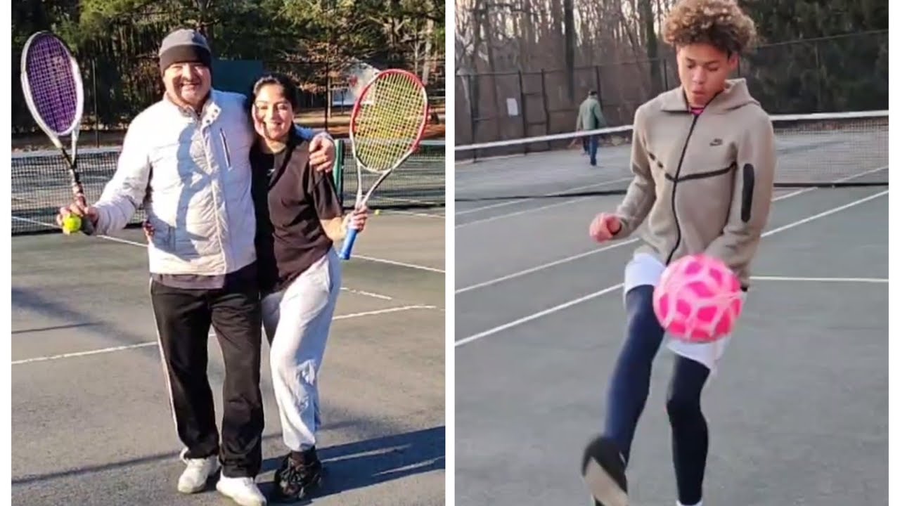 MLK Day TENNIS Live – 39° Cold Court Action With Father + Daughter 🎾 and Soccer Skills ⚽