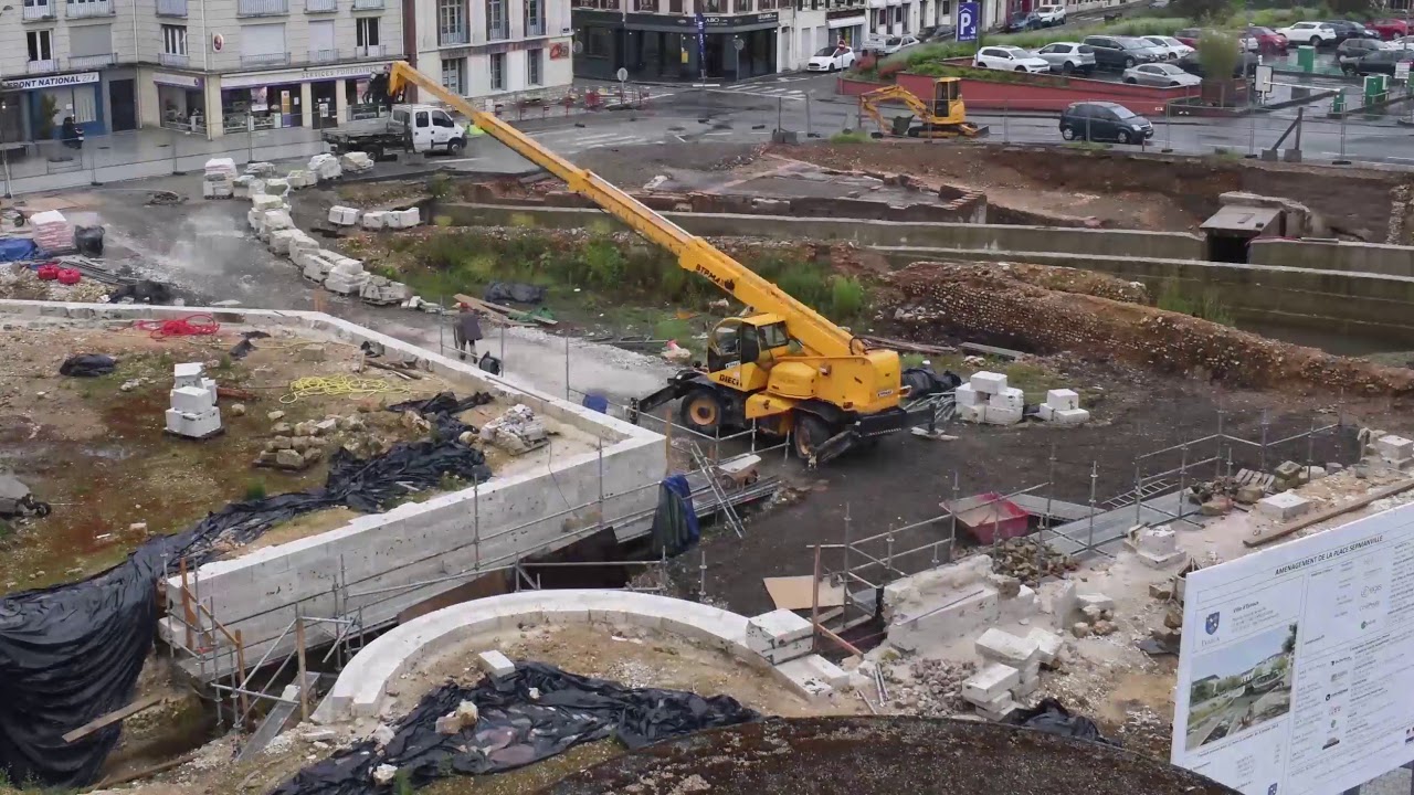 &Eacute;VREUX - Renaissance de la place Sepmanville - Timelapse