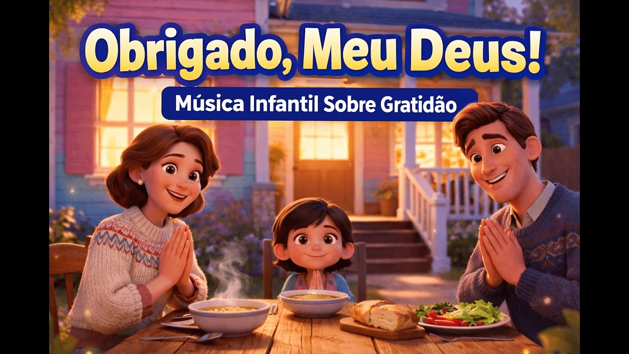 Obrigado, Meu Deus! 🏠🍞 | Música Infantil Sobre Gratidão