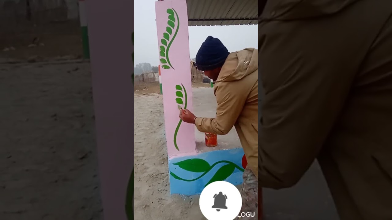 पीलर पर सुन्दर डिजाइन बहुत आसान