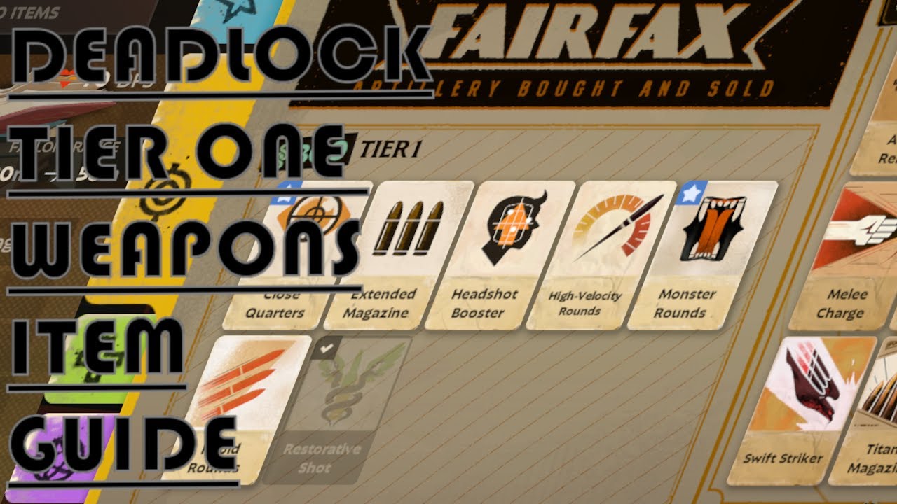 DEADLOCK | Item Guide | Weapons | Tier one