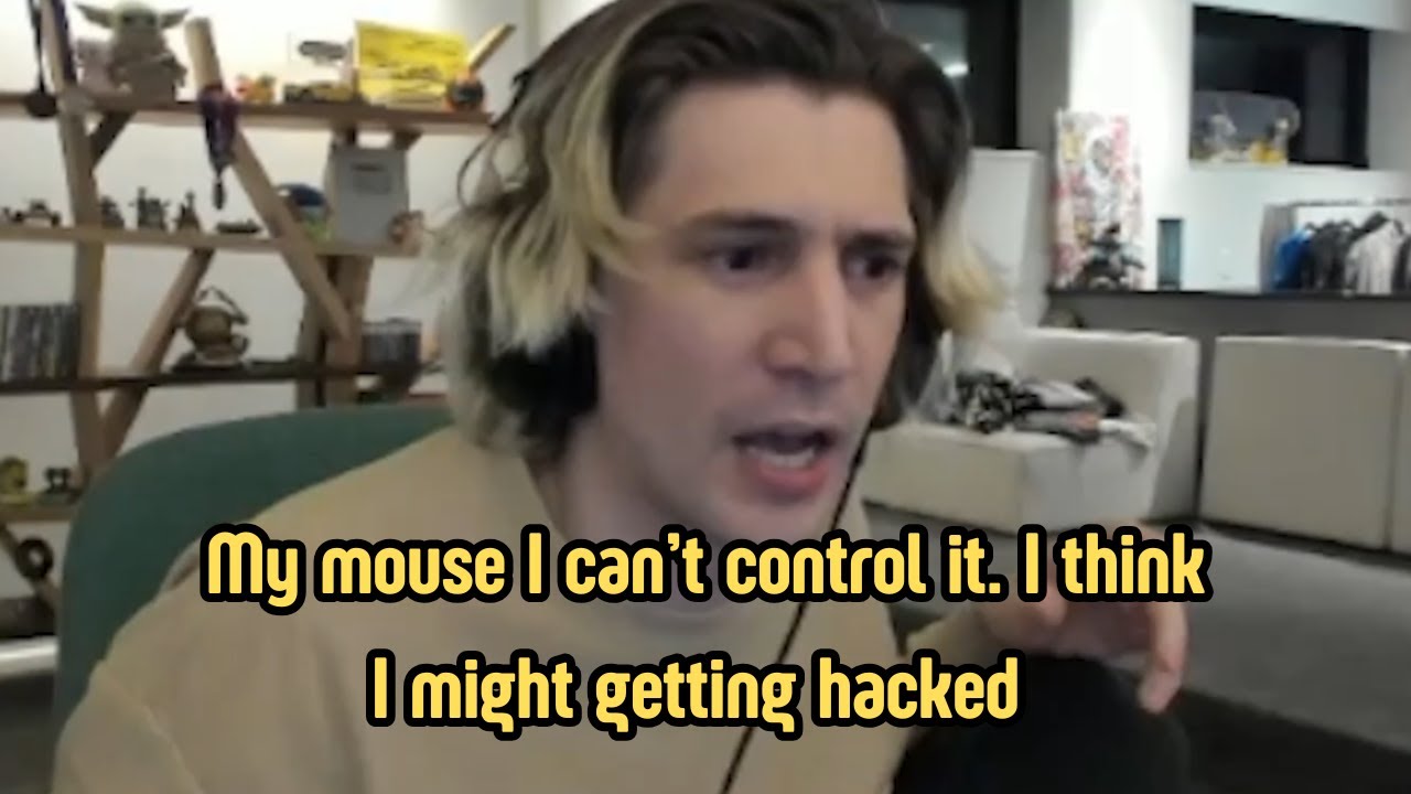 xQc gets his Mouse Hacked and hacker makes him play random video that he never watched before