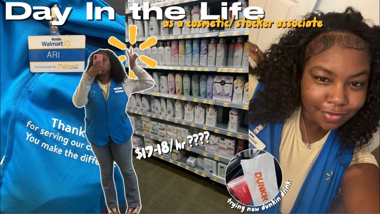 COME TO WORK WITH ME !! (Walmart Edition) | $17-18/hr?? , cosmetic associate, ￼*realistic***